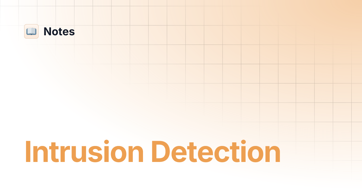 Intrusion Detection | Notes